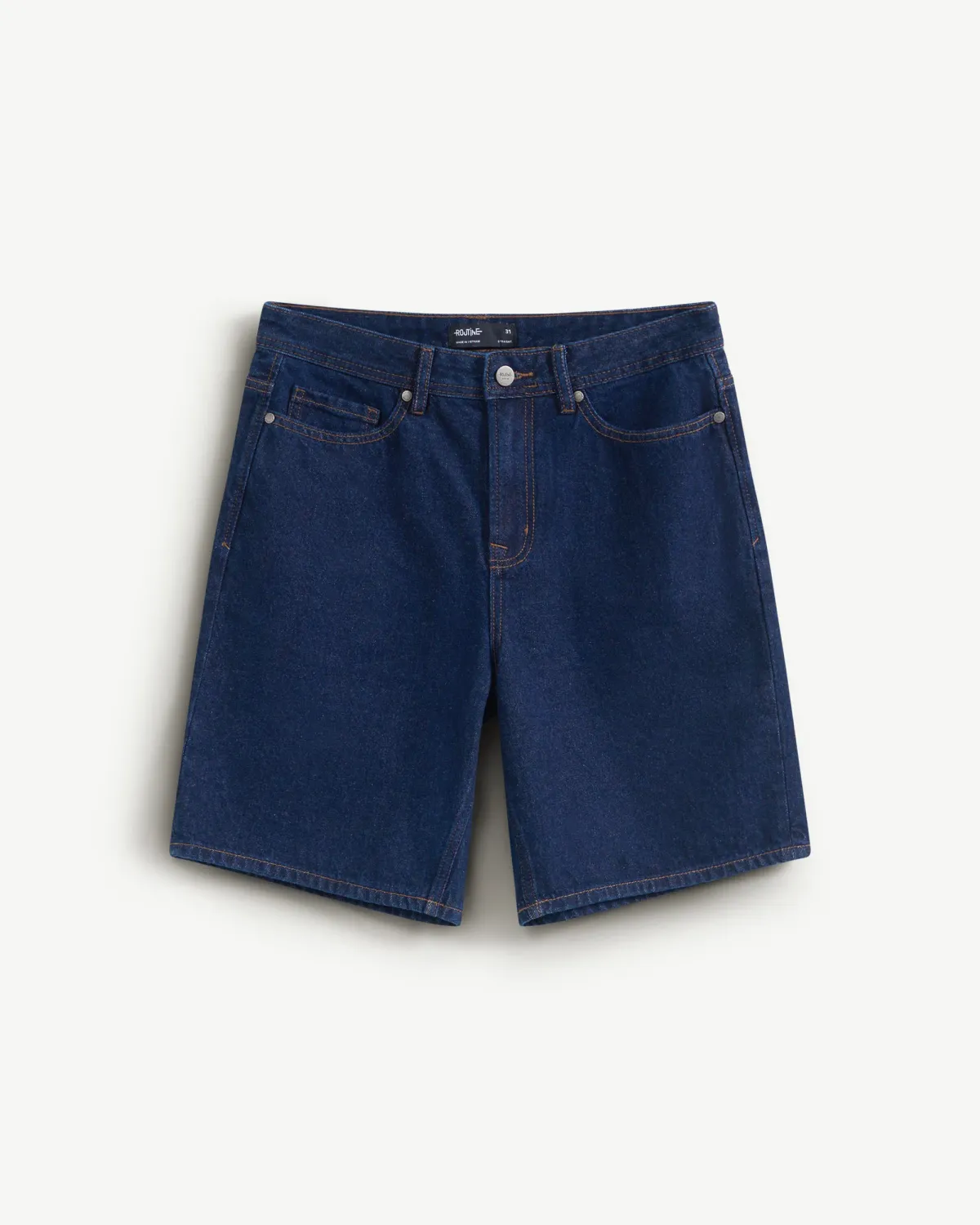 Quần short jean ( denim ) nam form Straight màu Xanh đậm và Xanh nhạt - ROUTINE 10F24DPS004 | LASTORE MENSWEAR