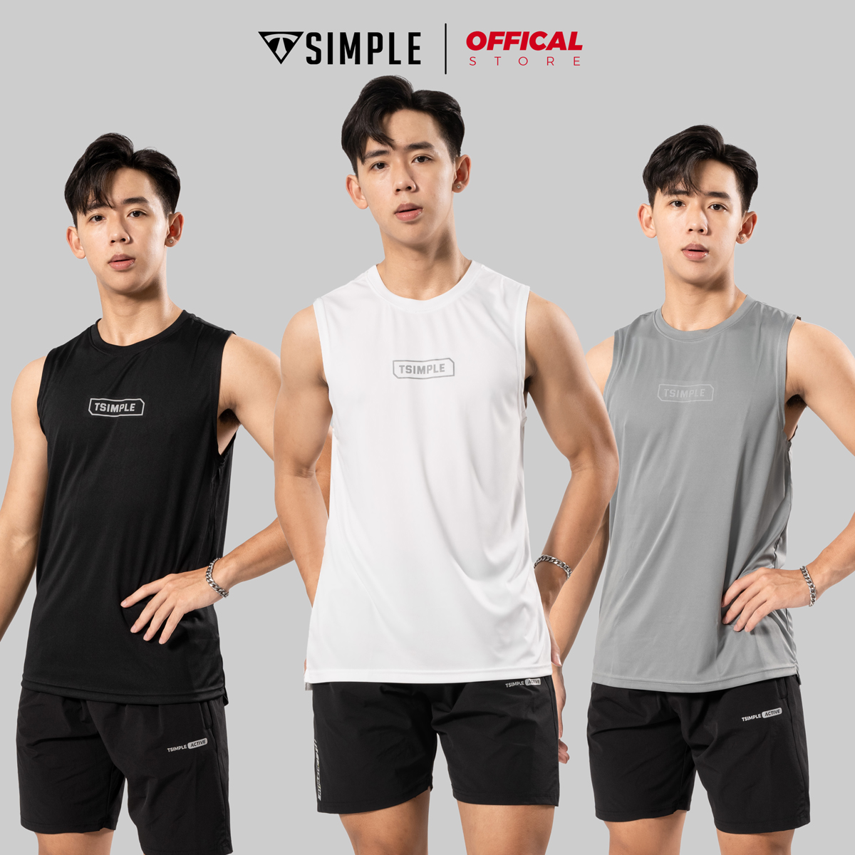 Áo Ba Lỗ Tank Top Thể Thao Nam T-SIMPLE Ver.01 Nhiều Màu