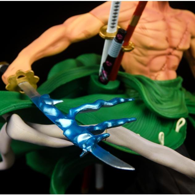 Mô hình Zoro cởi áo có 3 đầu 31cm - One piece