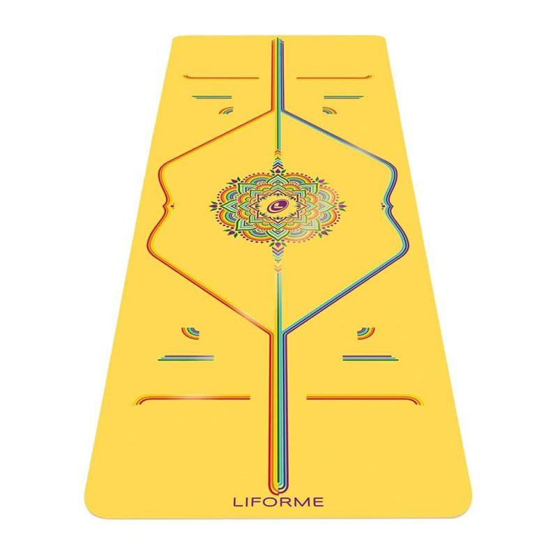 Thảm yoga định tuyến cao su Sportslink Liforme Rainbow Hope 4.2mm