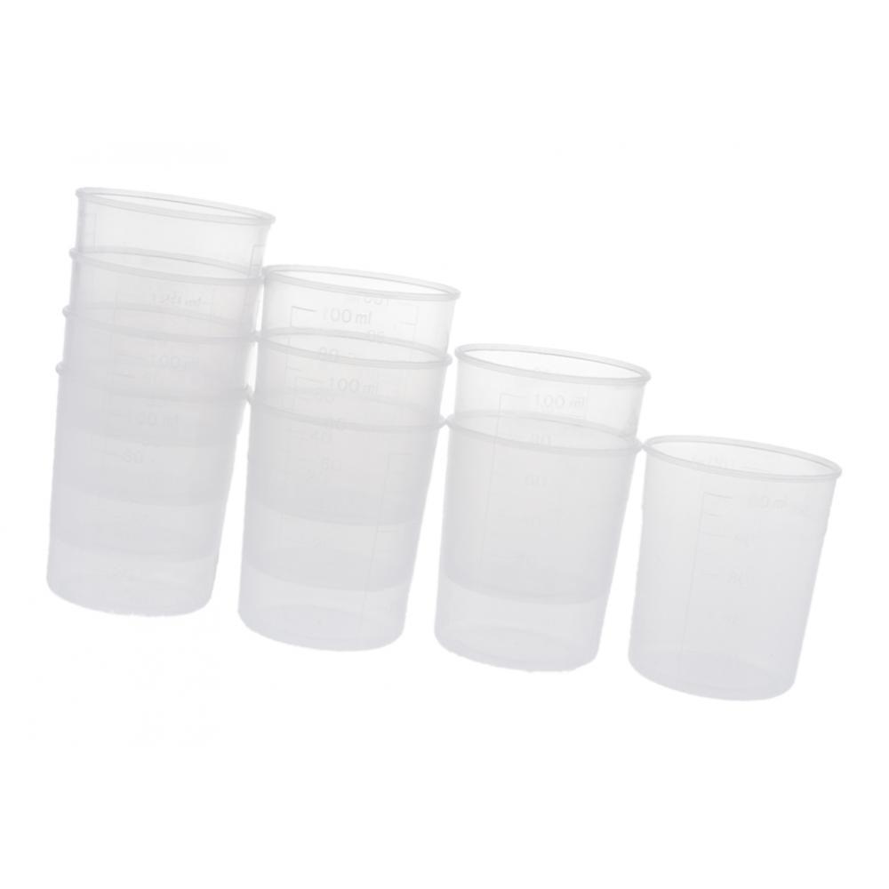20x Clear Plastic Graduated Cups Beaker for Silicone Liquid Resin Jewelry Glue