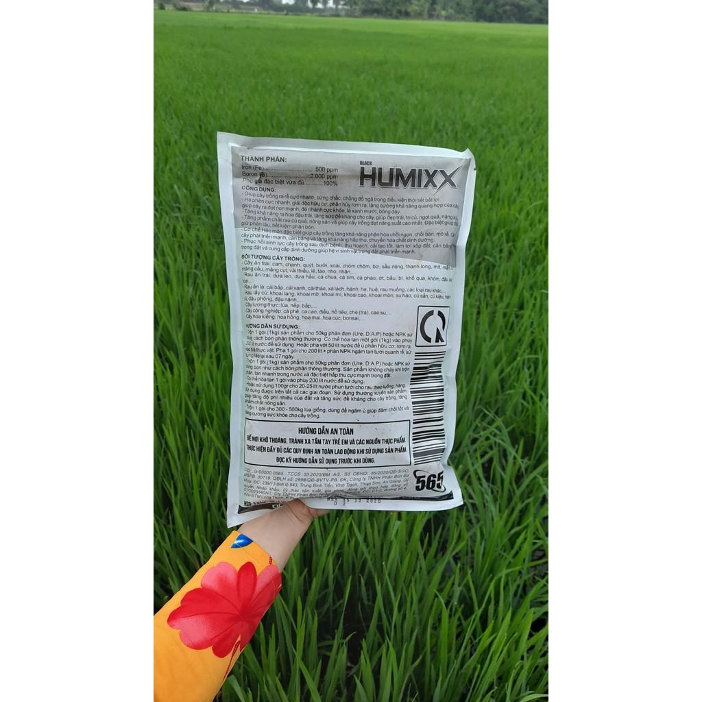 Phân bón humic ra rễ cứng cây chống đỗ ngã. BLACK HUMIXX túi 1Kg