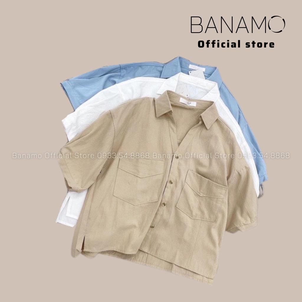 Áo sơ mi cổ v có 3 màu co chị em lựa chọn 3934