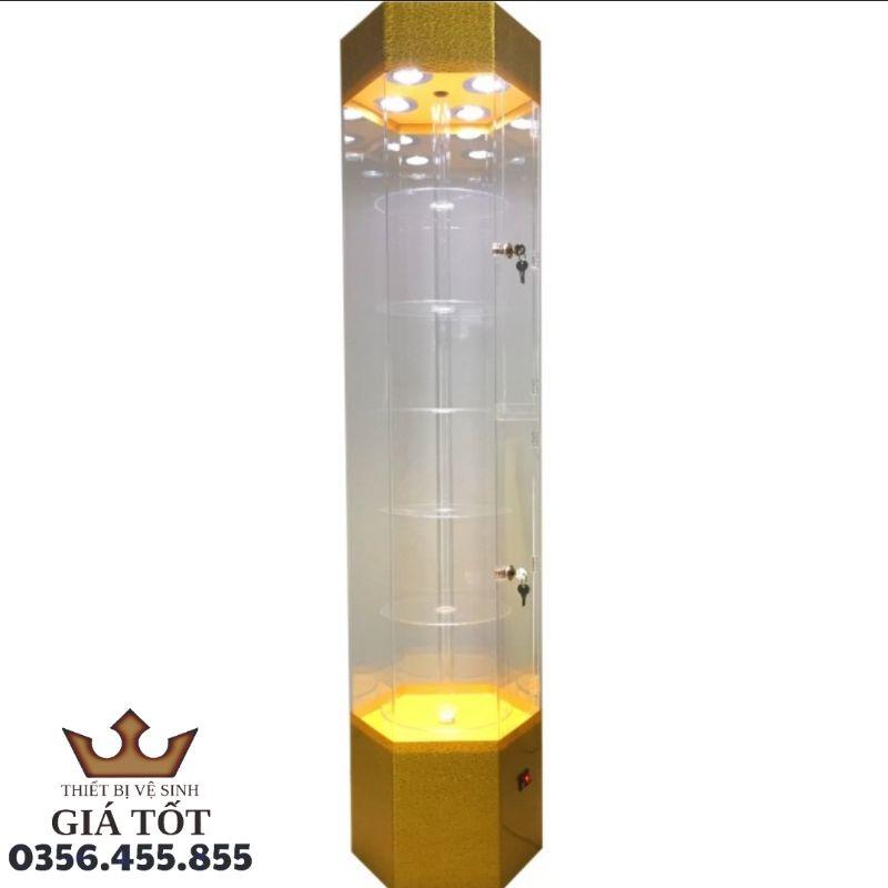 Tủ trưng bày,kệ trưng bày sản phẩm 5 tầng xoay 360° có đèn Led