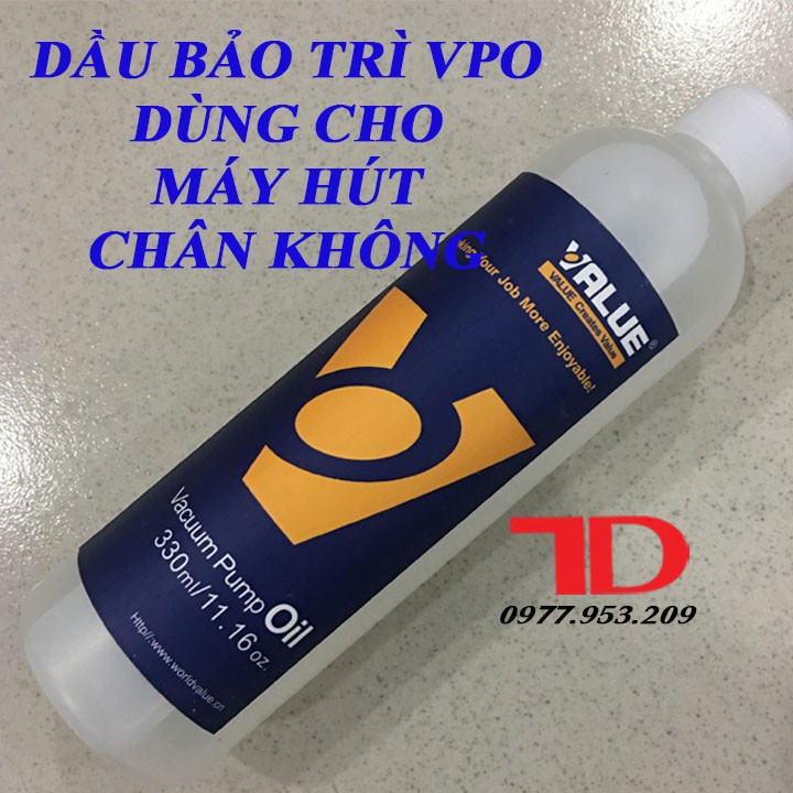 Dầu chuyên dụng dùng cho máy hút chân không VALUE hàng chính hãng, dầu bảo trì VPO 46 330ml