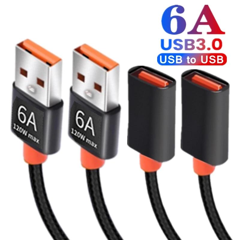 2 Cáp nối dài USB 3.0 Dây nối dài từ đầu cái sang đầu đực 6A Cáp truyền dữ liệu tốc độ cao cho máy tính xách tay Máy tính xách tay Máy ảnh TV Màu sắc: 1M - 1 Cái