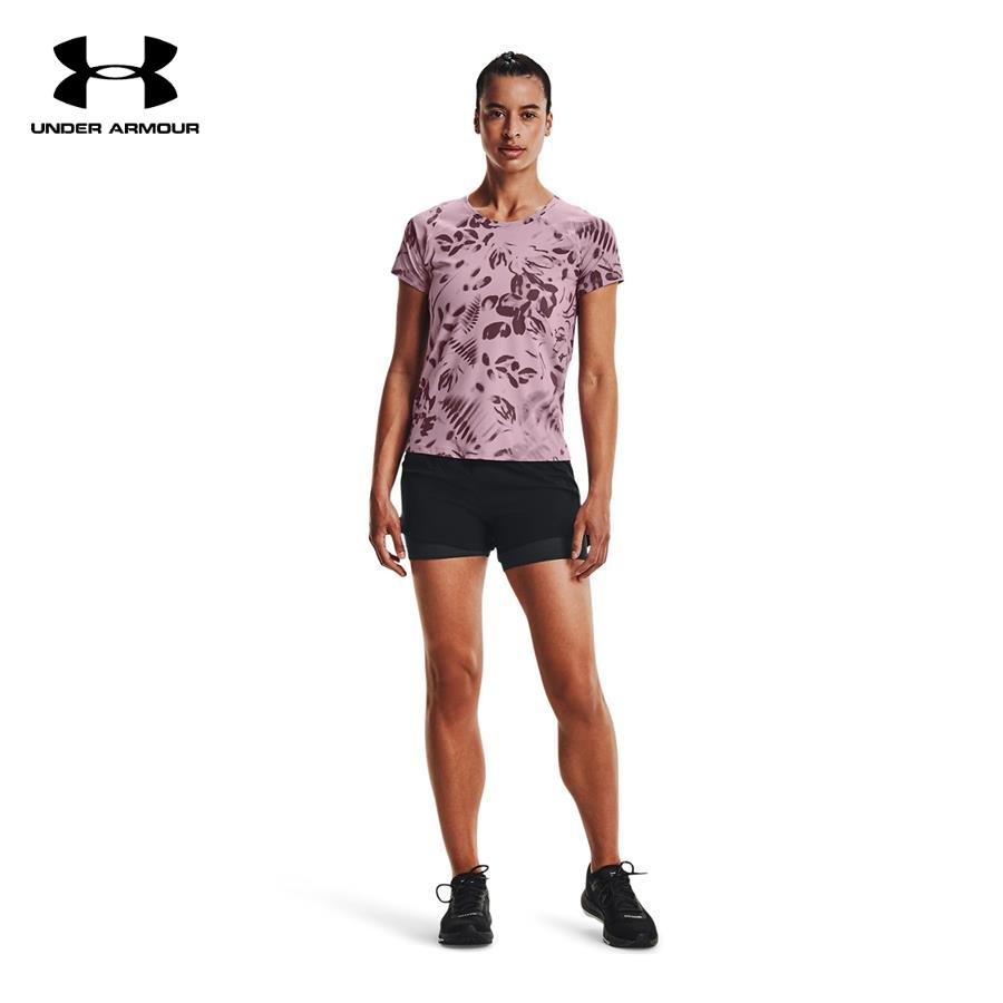 Áo thun tay ngắn chạy bộ nữ Under Armour Iso Chill 200 Print - 1365688-698