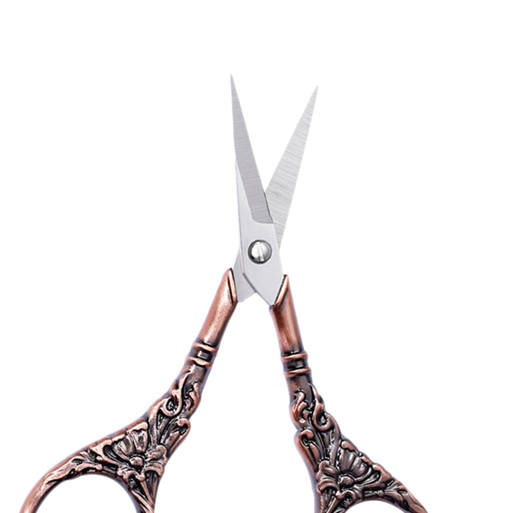 Vintage Style European Stainless Steel Tailor Scissors for Sewing Red
