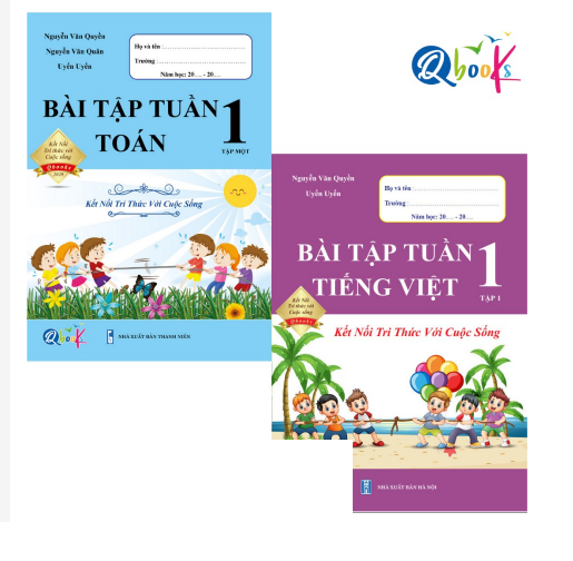 Sách - Combo Bài Tập Tuần Toán và Tiếng Việt 1 - Kết nối tri thức với cuộc sống - Tập 1