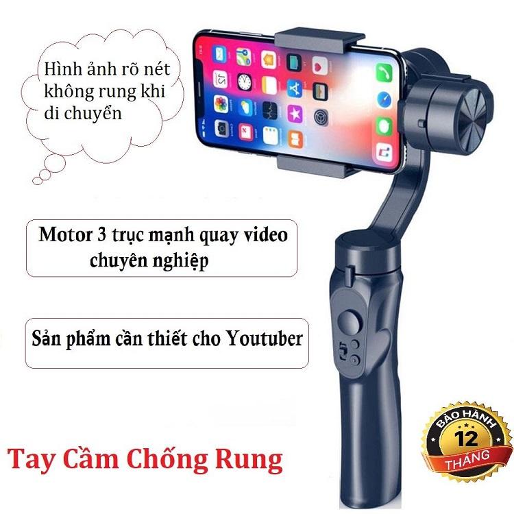 Tay cầm chống rung Gimbal F6 3 Axis - Gậy gimbal đa năng cho điện thoại adroid, IOS - 3 trục xoay, kết nối bluetooth