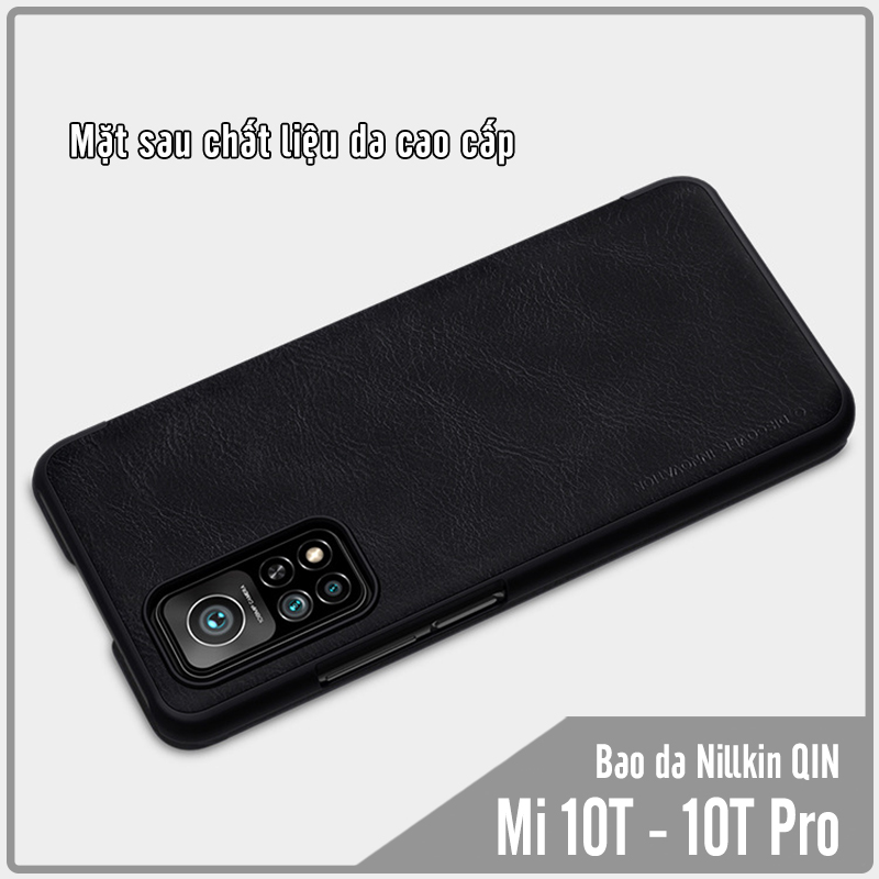 Bao da cho Xiaomi Mi 10T - Mi 10T Pro - Redmi K30S Nillkin Qin - Hàng Nhập Khẩu