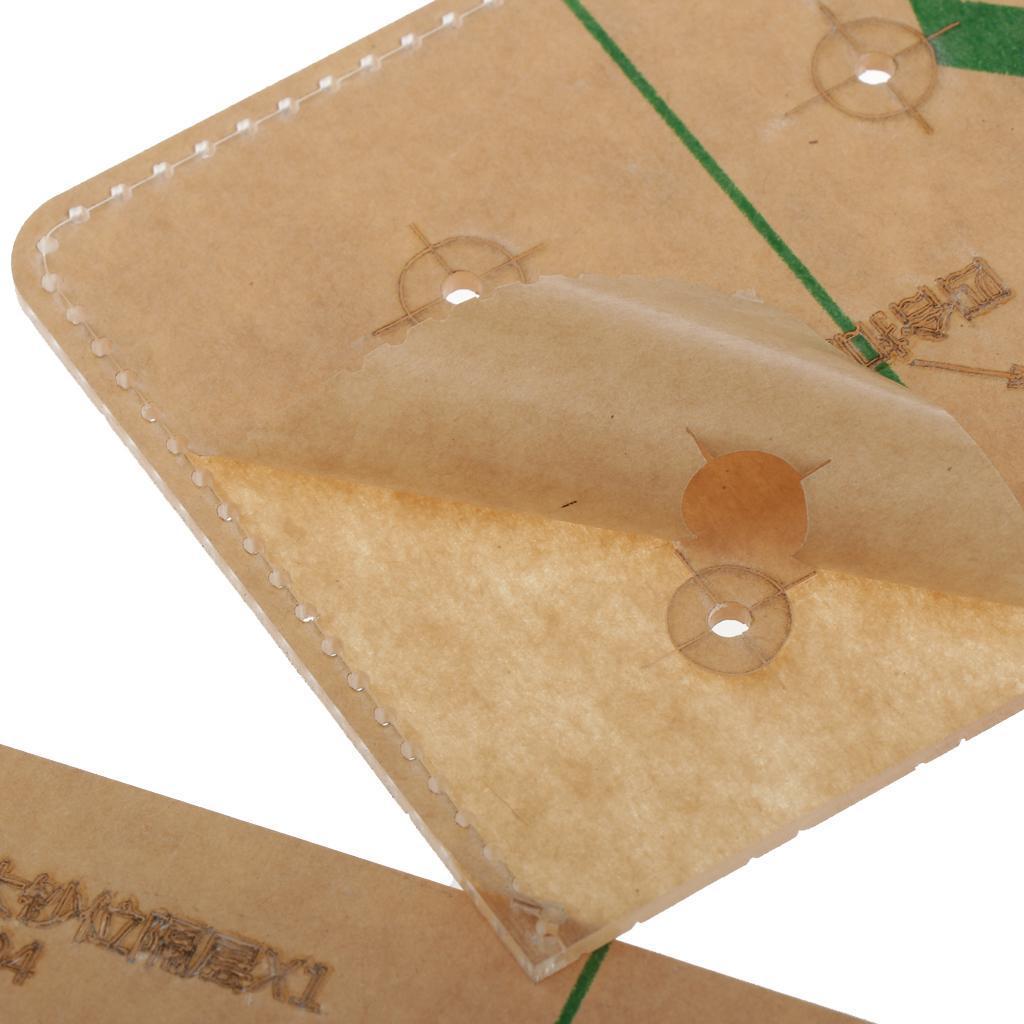 8 Pieces/Set DIY Leather Craft Clear Acrylic Wallet Pattern Stencil Template