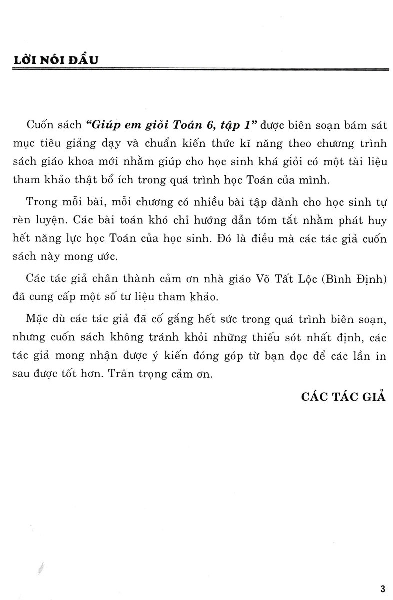 Giúp Em Giỏi Toán 6 - Tập 1 (Theo Chương Trình Giáo Dục Phổ Thông Mới)