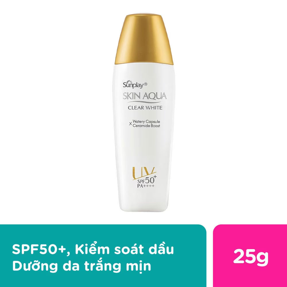 Sữa Chống Nắng Dưỡng Da Trắng Mịn Tối Ưu Sunplay Skin Aqua Clear White SPF50+ 25g