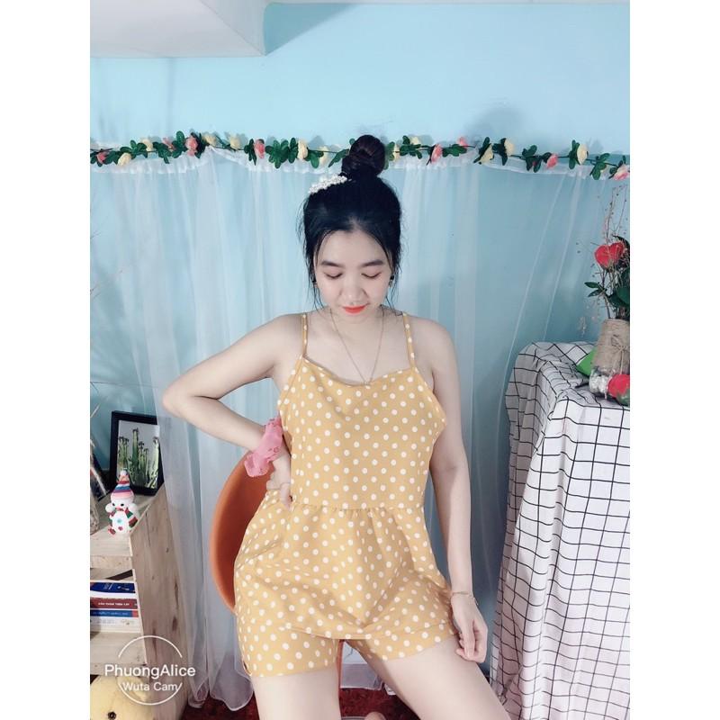 ️FREE SHIP️ Đồ Bộ Đùi 2 dây mặc nhà