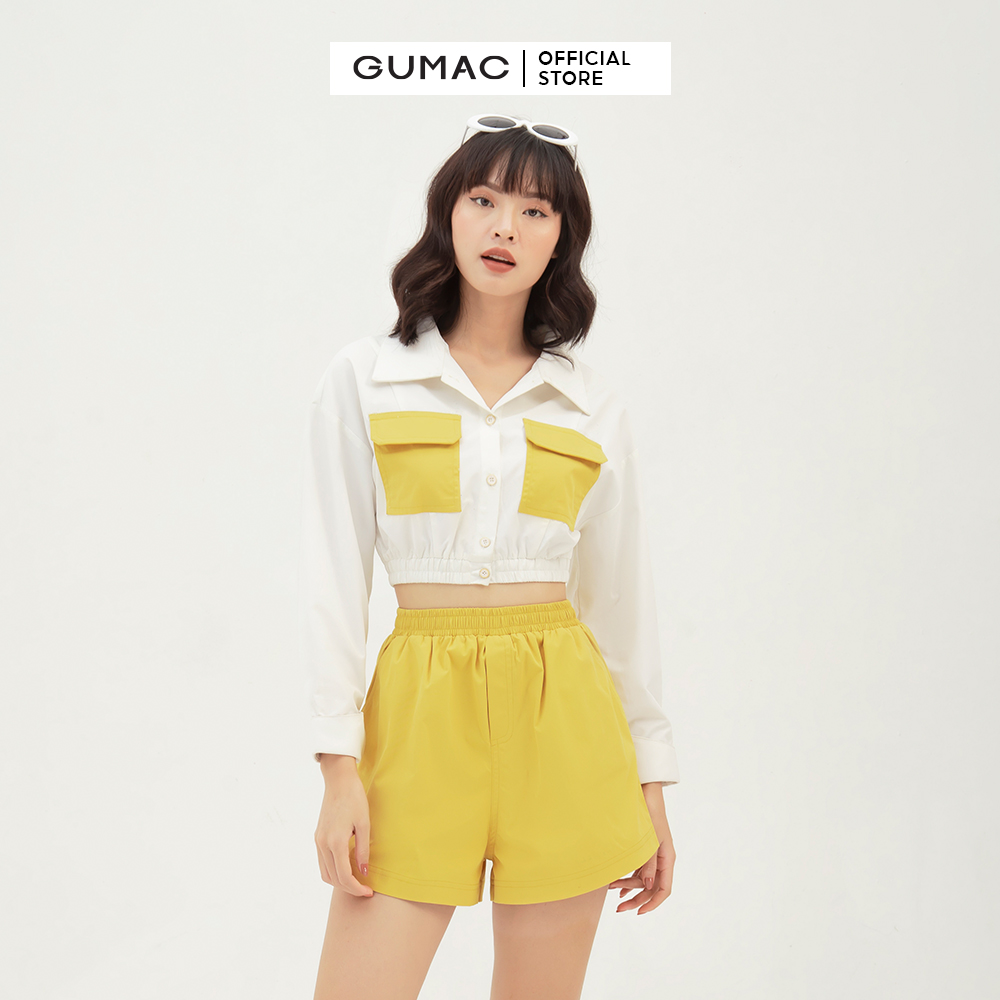 Quần short nữ lưng thun GUMAC QB3126