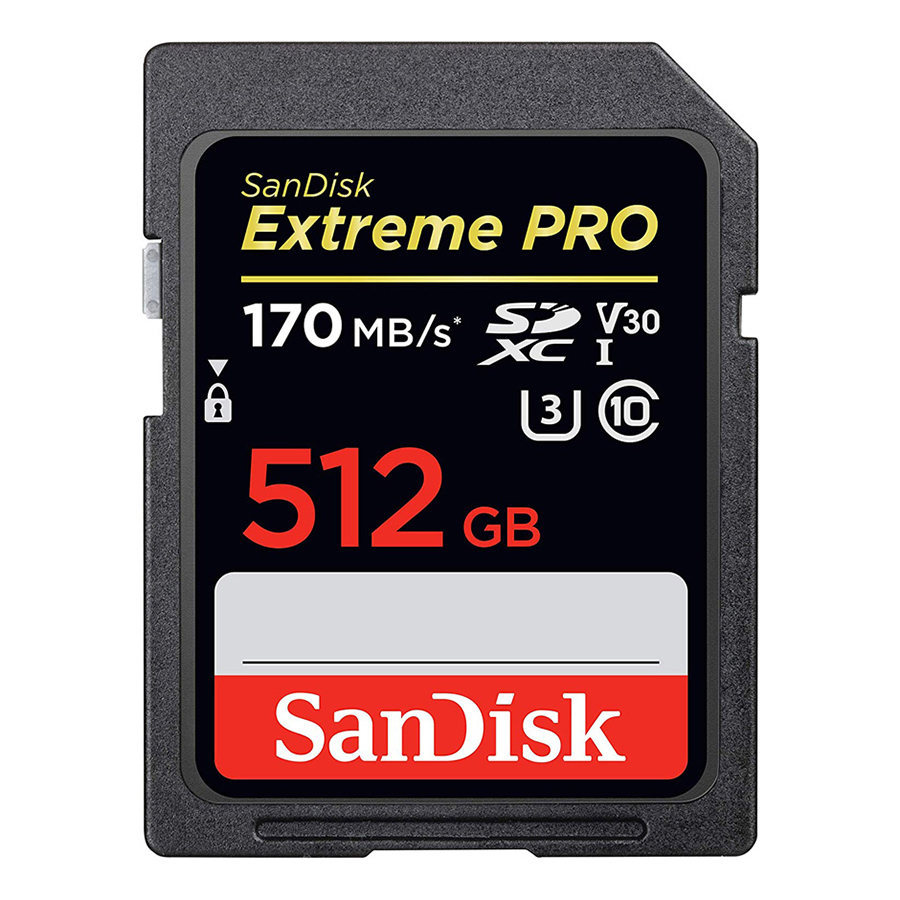 Thẻ Nhớ SDXC SanDisk Extreme Pro U3 V30 1133X 512GB 170MB/s - Hàng Chính Hãng