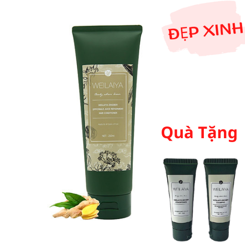 Dầu xả gừng Hà thủ ô Weilaiya 250ml giúp nuôi dưỡng và phục hồi tóc hư tổn Tặng Kèm Gội Mini Weilaiya Ngẫu Nhiên