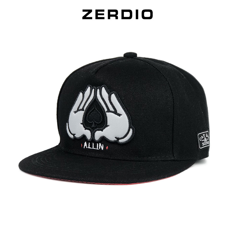 Mũ hiphop, Nón Snapback nam nữ ALLIN đen phong cách thời trang cá tính