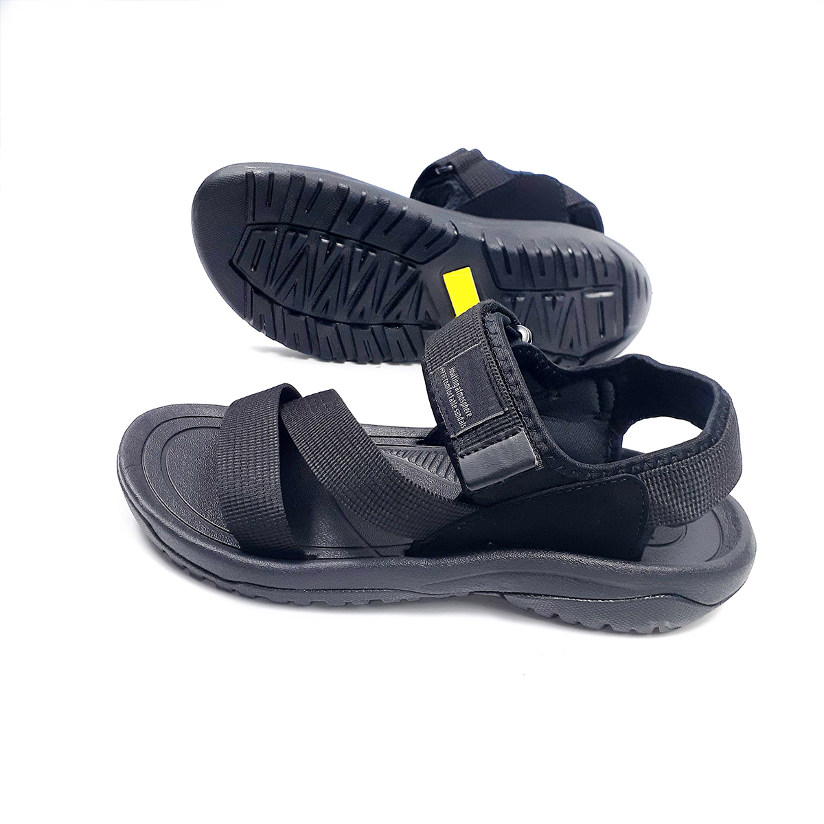 Giày sandal nam quai chéo vải dù màu đen S048