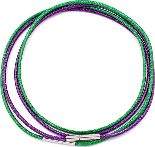 Combo 2 sợi dây vòng cổ cao su xanh lá + tím DCSXLI1