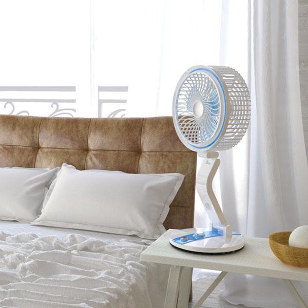 Quạt sạc tích điện gấp gọn JL Folding Fan LR-2018 - Giao màu ngẫu nhiên