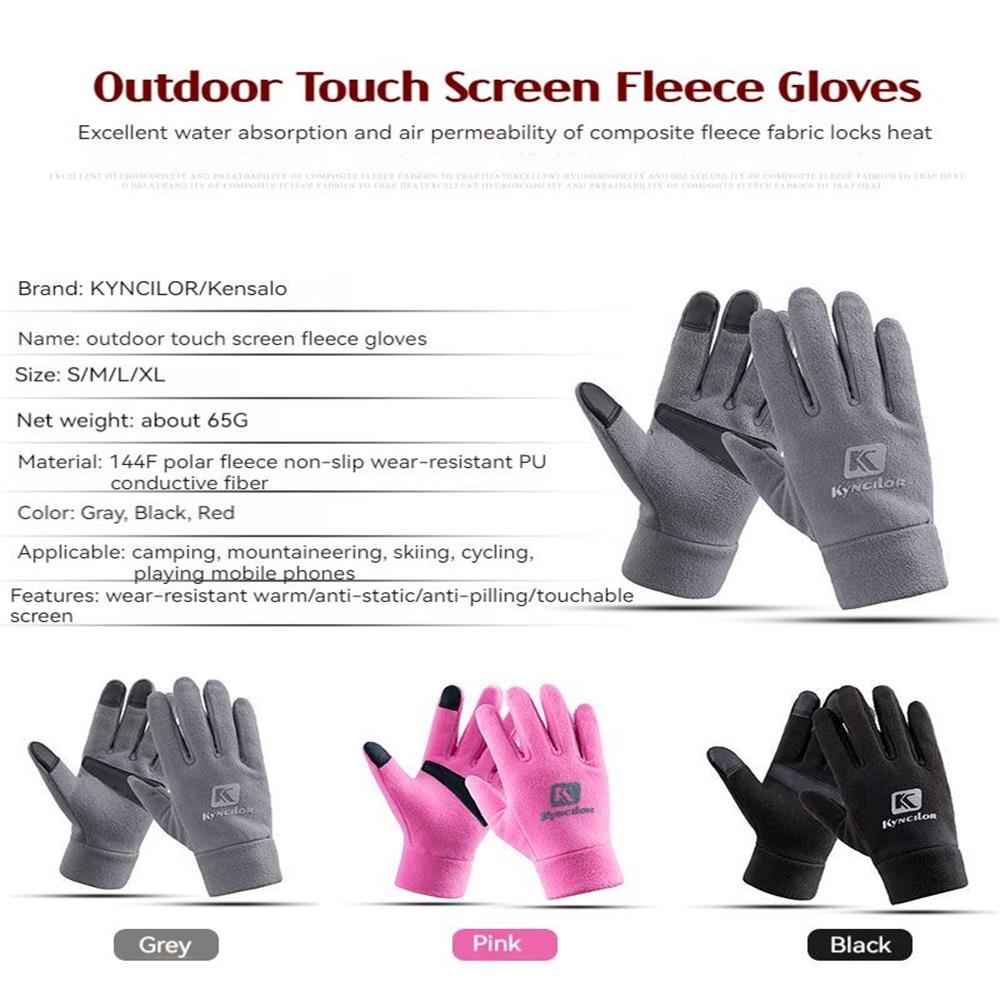 Kyncilor Đi Bộ Đường Dài Mùa Đông Găng Tay Xe Đạp Ấm Nhung Fulll Ngón Tay Thể Thao Màn Hình Cảm Ứng Găng Tay Nhiệt Xe Máy Găng Tay Xe Đạp Color: A0010-RD Size: XL