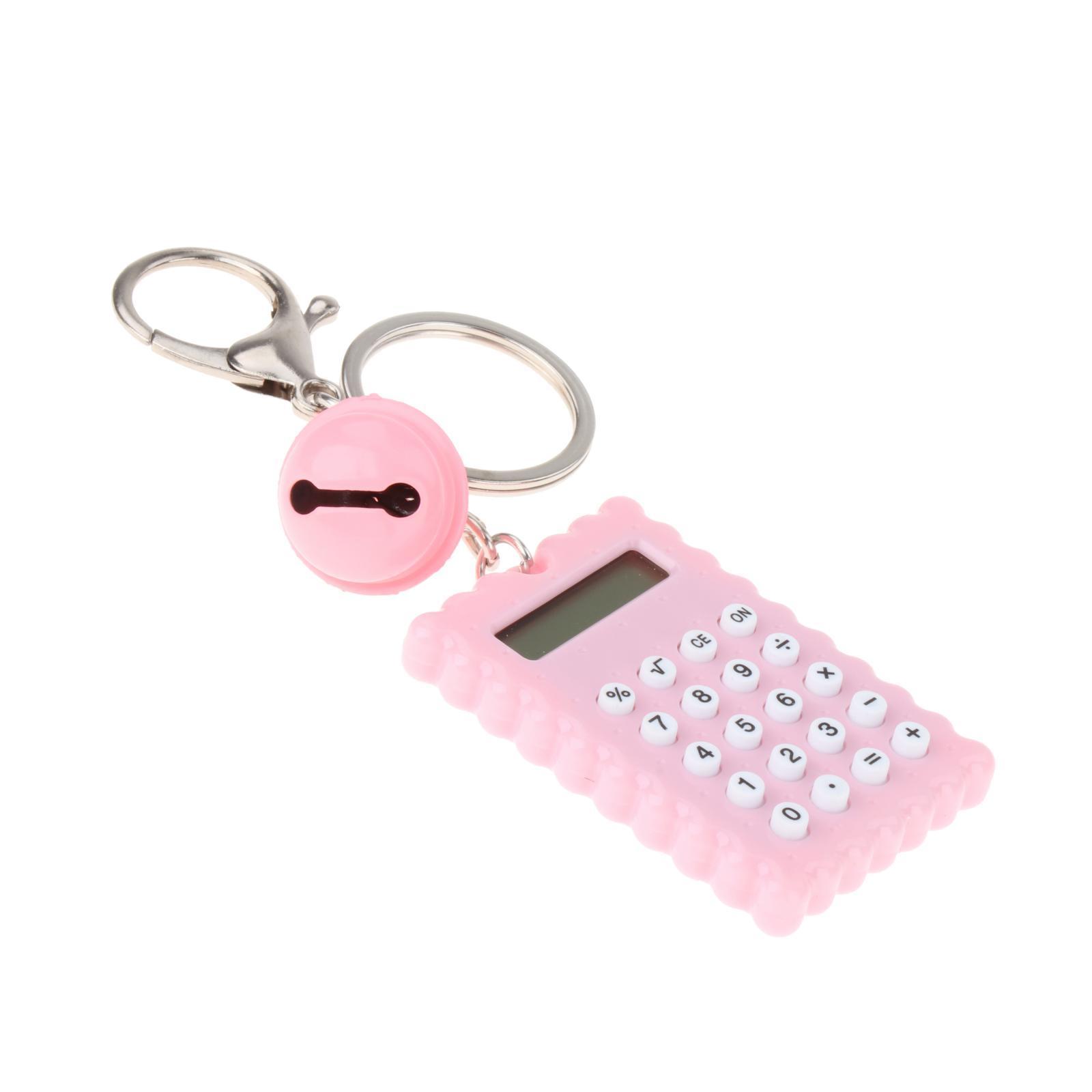 Mini Calculator 8 Display Pocket Size Portable Computer Lovely Pink