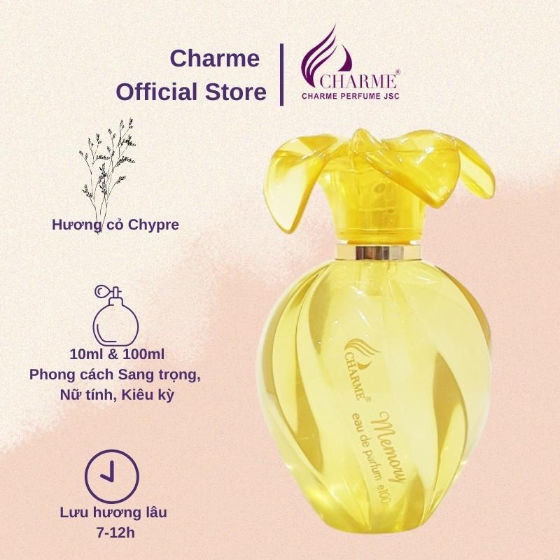 Nước hoa nữ thơm lâu, Charme Memory 100ml, mùi hương hoa hồng Bulgaria, nồng nàn kiêu kỳ, dành cho nữ giới