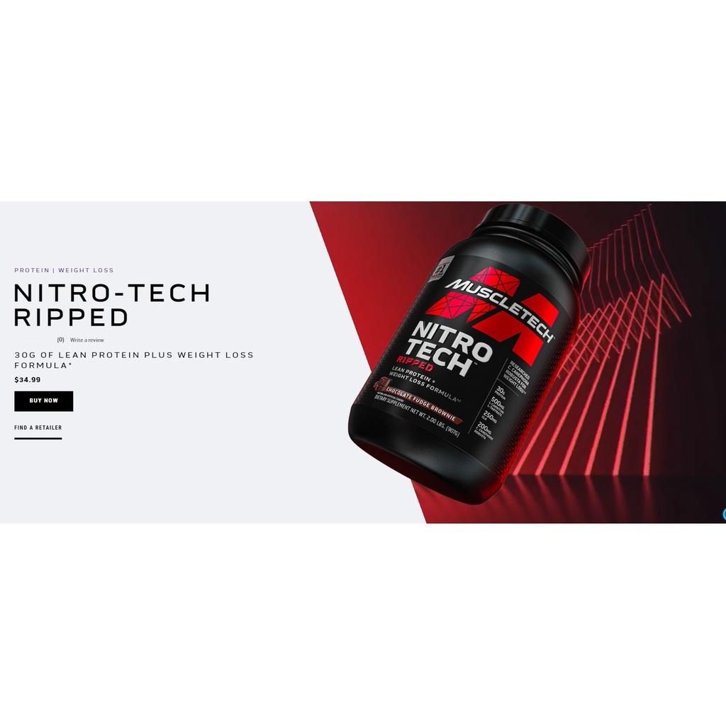 Nitrotech Ripped Sữa Tăng Cơ Bắp Và Đốt Mỡ NitroTech Ripped 4lbs Tăng Cơ Giảm Mỡ - Authentic 100