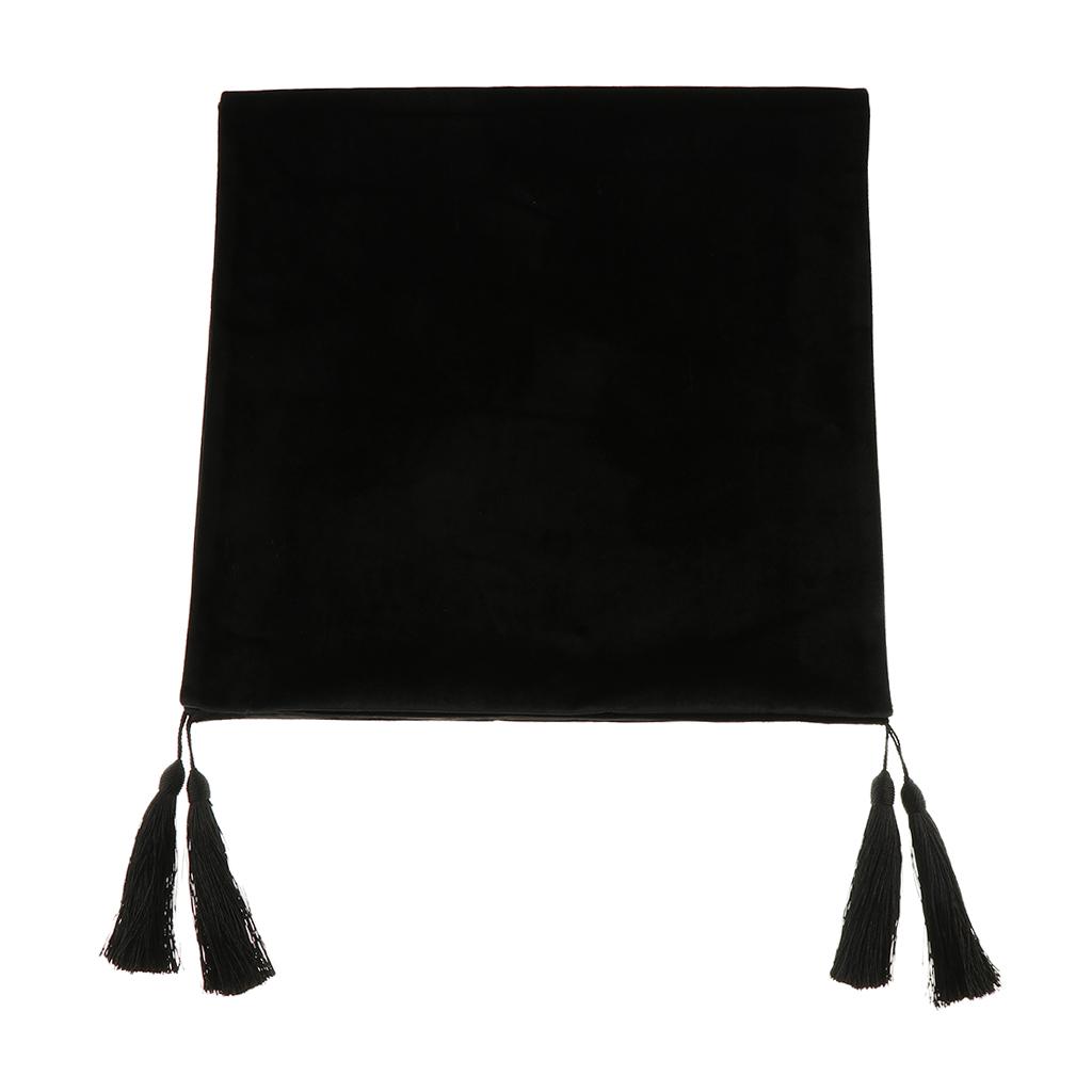 No Fading Modern Bed Runner Bedding Scarf Black Protection for 180cm Bed