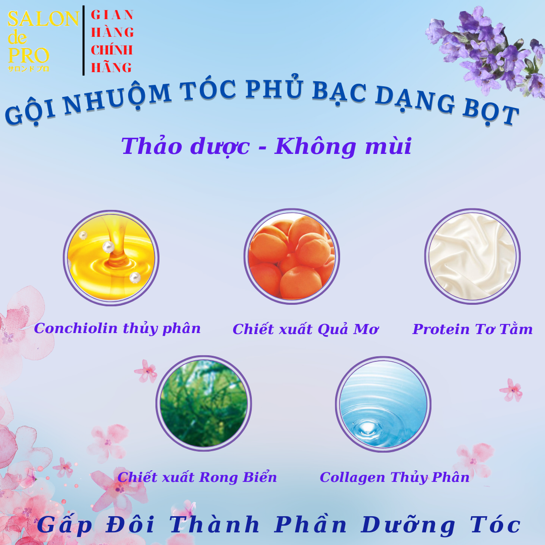 SALON de PRO Nhuộm tóc phủ bạc dạng bọt TFH3