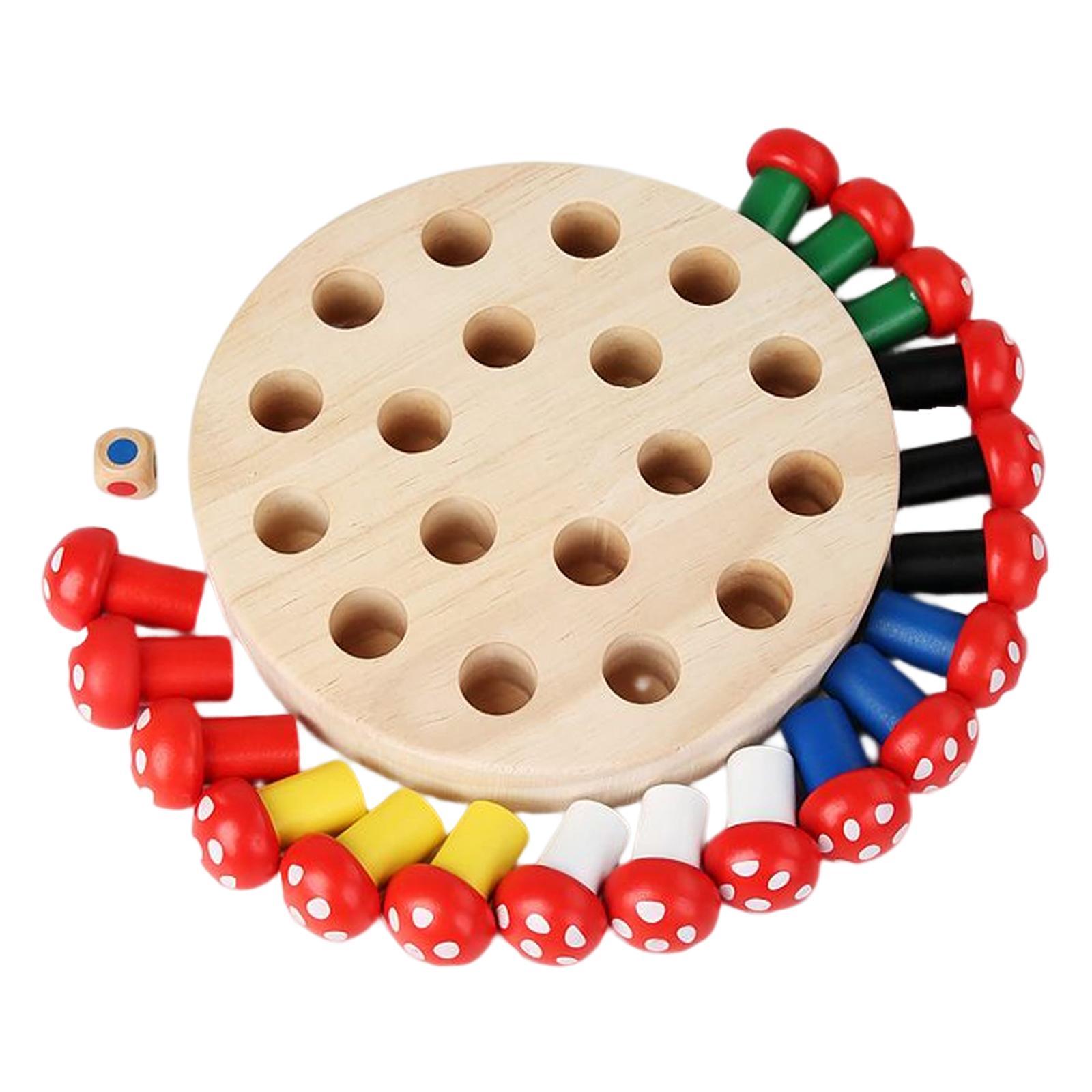 Montessori Wooden memory matching Game, Fun Block Board Game, Color Memory ,for Party Indoor