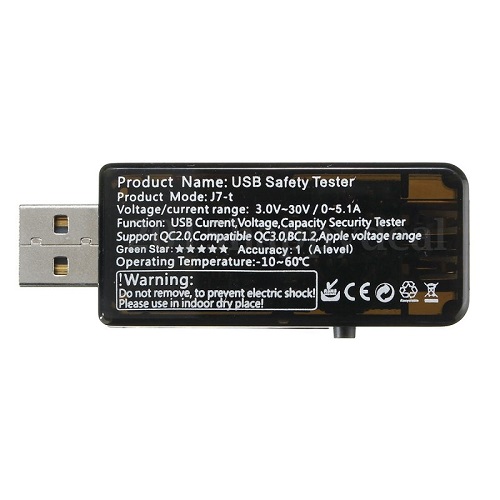 USB TESTER J7-T KIỂM TRA ĐIỆN ÁP PIN SẠC