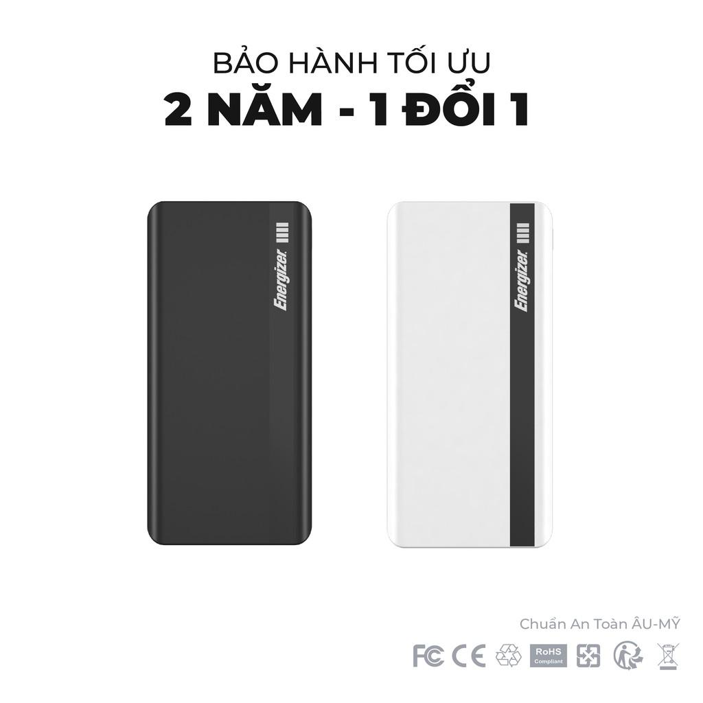 Combo pin dự phòng Energizer 10000mAh UE10054 + Cốc sạc Mophie 10W - Hàng chính hãng