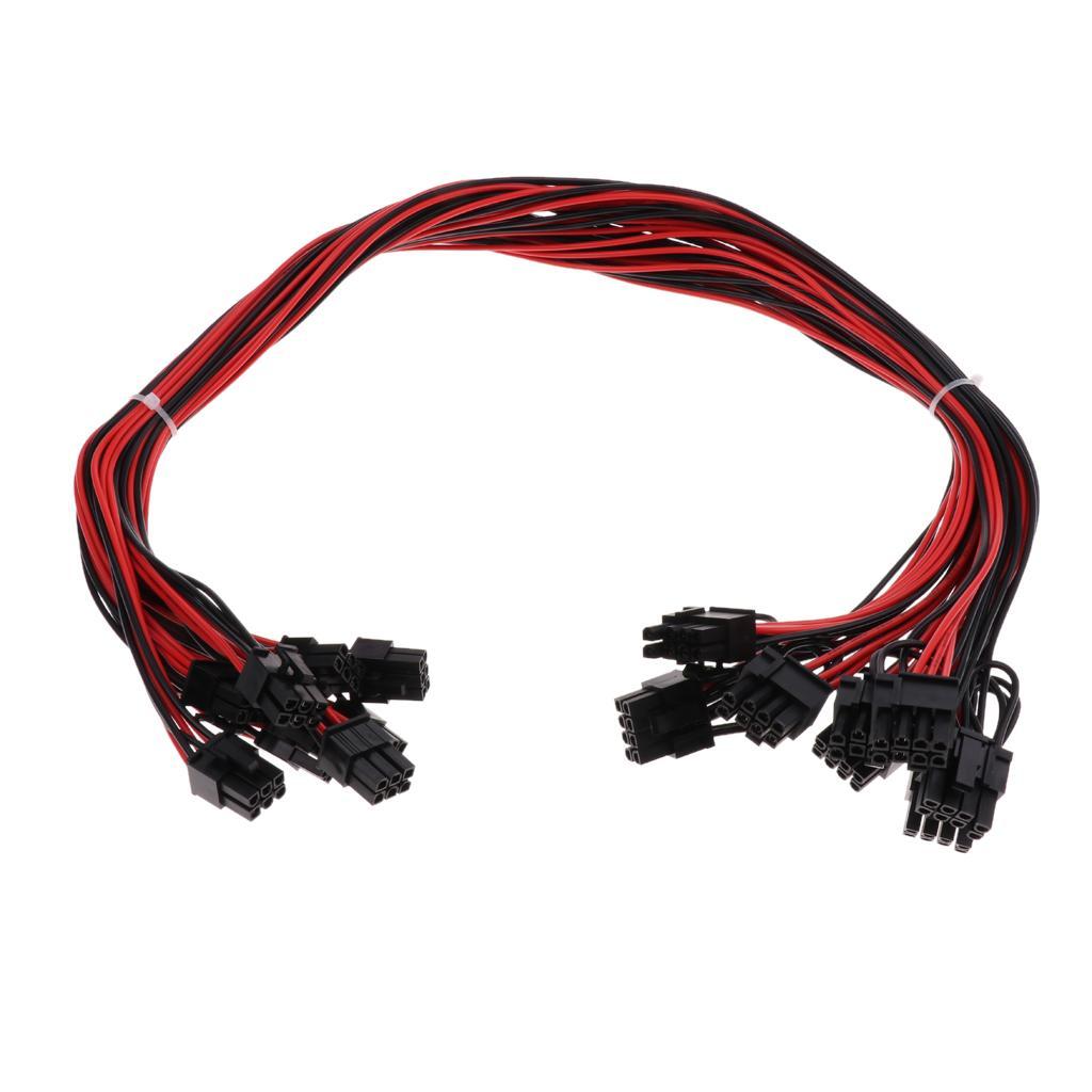 PCI-E 6-pin To 6+2-pin Power Splitter Cable PCIE PCI  Adapter Cable