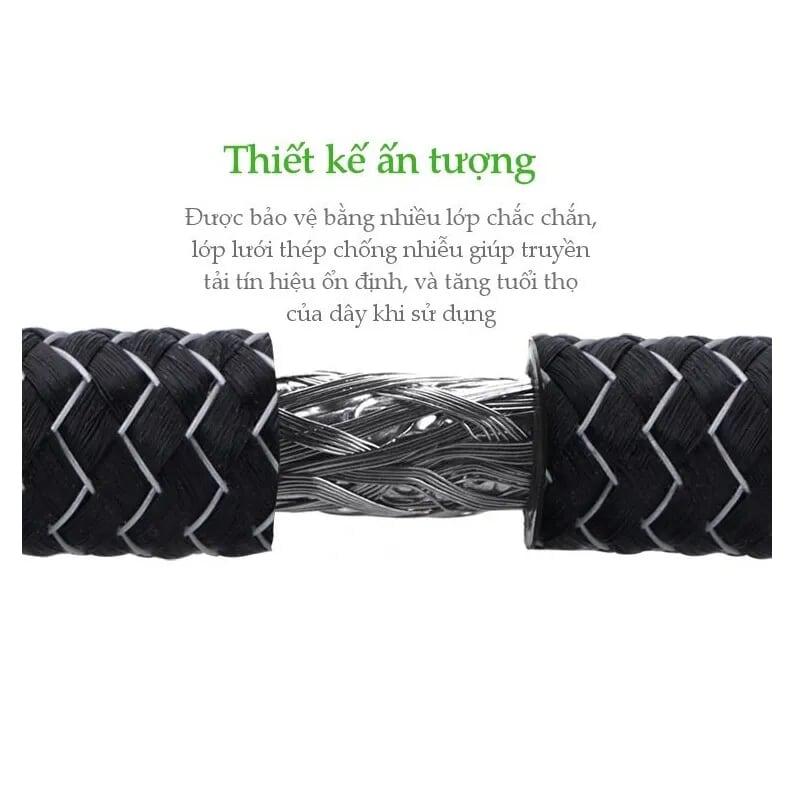 Ugreen UG10294HD126TK 5M màu Đen Cáp tín hiệu HDMI vỏ bọc kim loại hỗ trợ 3D 4K2K - HÀNG CHÍNH HÃNG