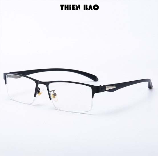 Gọng kính thời trang NAM NỮ 0 độ ( Có bán độ lão thị, viễn thị trung niên) nửa viền thể thao cực đẹp KT17 tròng Nhật bản cao cấp loại I nhẹ nhàng thoải mái