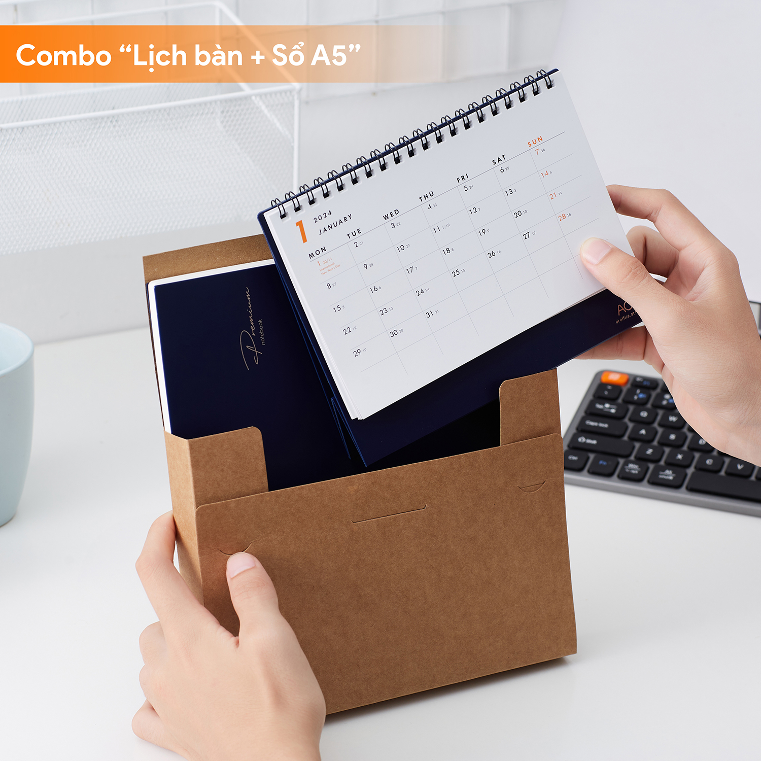 Combo Quà Tặng Sổ Lịch 2024 - Quà Tặng Bạn Bè, Doanh Nghiệp Ý Nghĩa