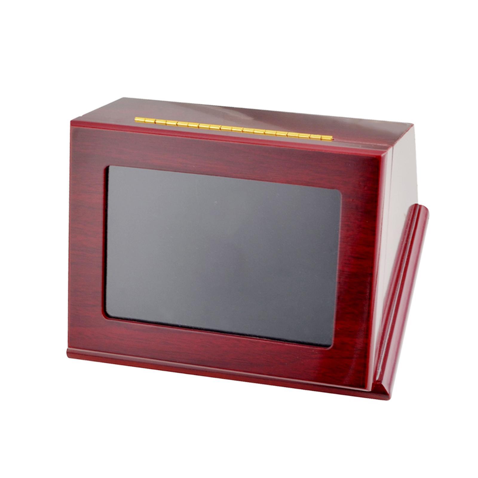 Golf Ball Display Case with Transparent Window Wood Golf Ball Storage Box