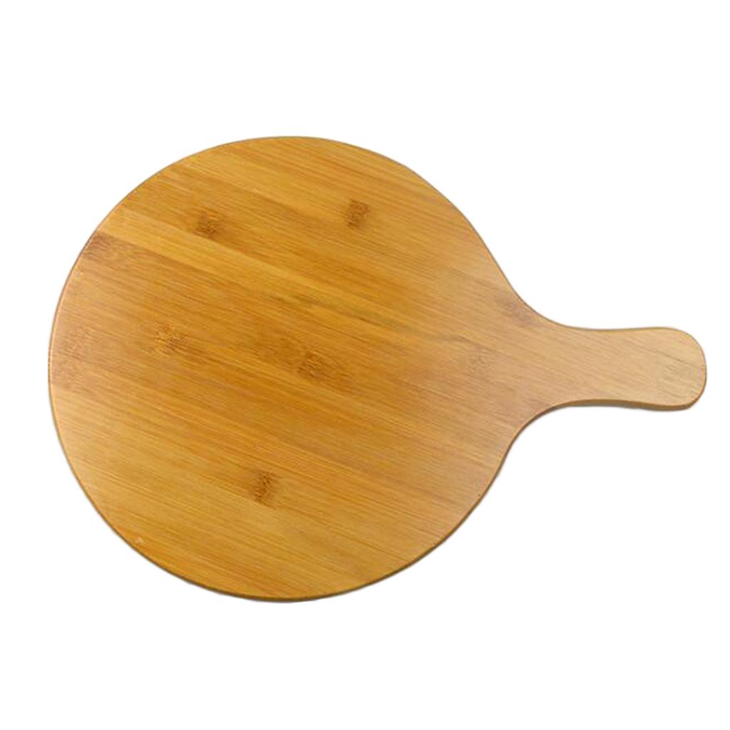 Bamboo Pizza Serving Tray Round Pizza Plate Cutting Board Pizza Pan Kitchen Tool