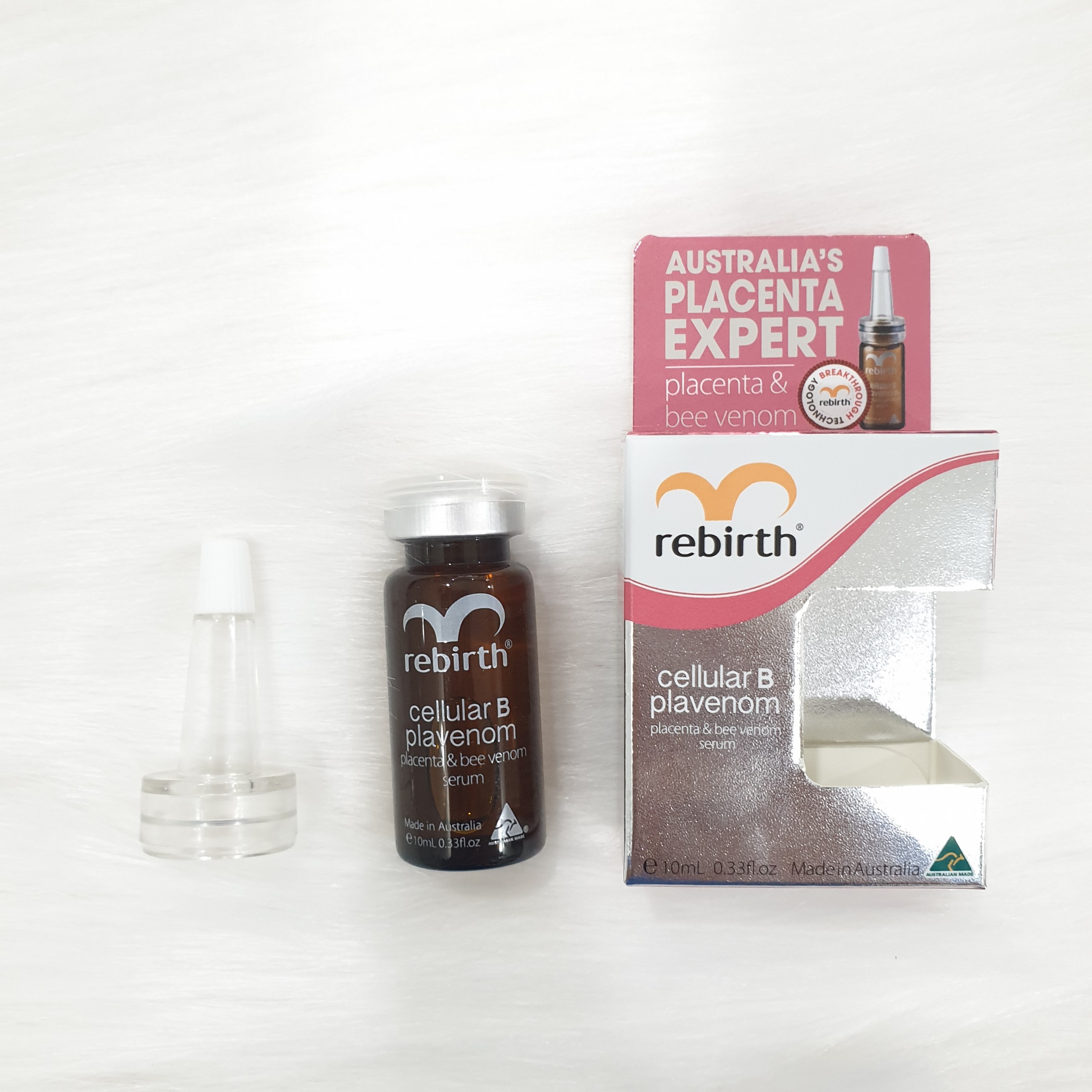 Serum tế bào gốc Nhau thai cừu và Nọc ong Rebirth Cellular B Plavenom 10ml - Ngăn ngừa sạm nám, chống lão hóa và làm trắng da