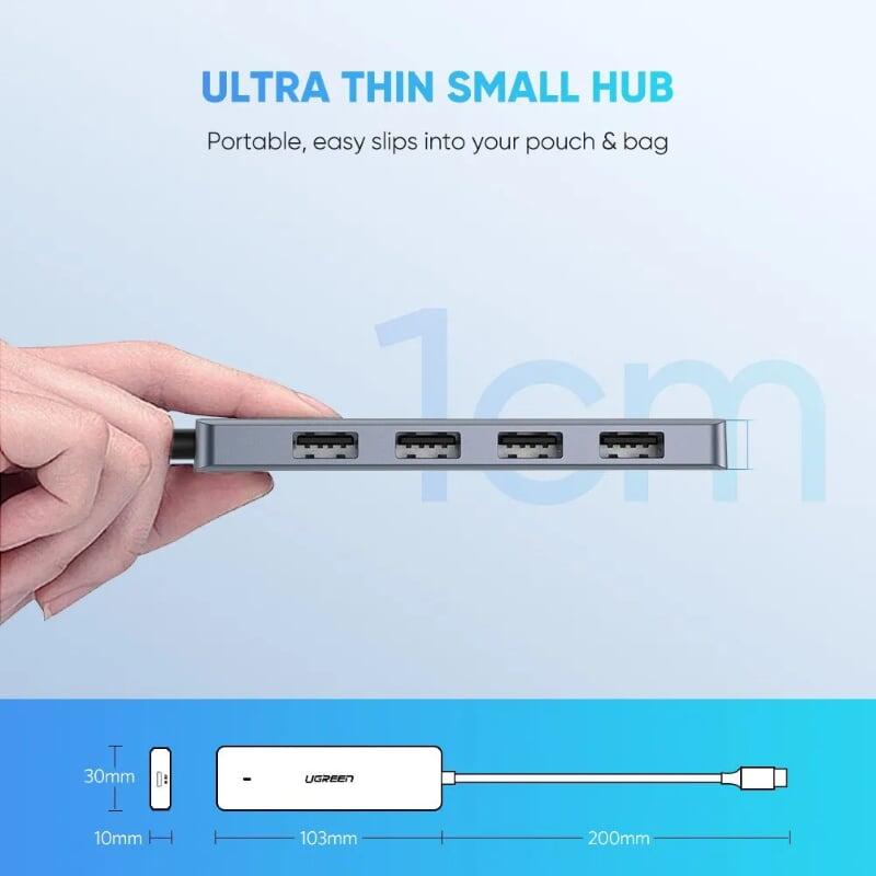 Ugreen UG70336CM219TK 4 cổng bộ chia usb type c 3.0 - HÀNG CHÍNH HÃNG