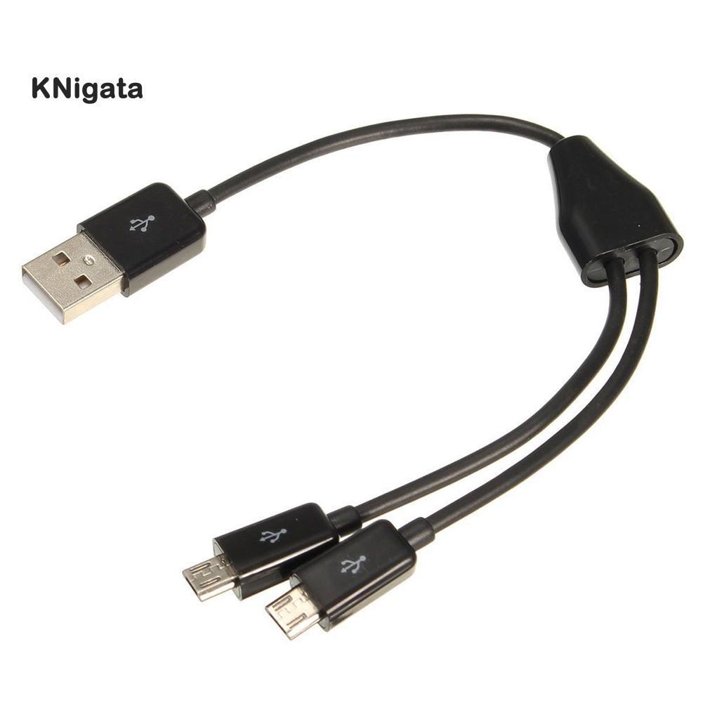 Dây cáp sạc truyền dữ liệu chia chữ Y 1 đầu cắm USB 2.0 sang 2 micro USB 2.0
