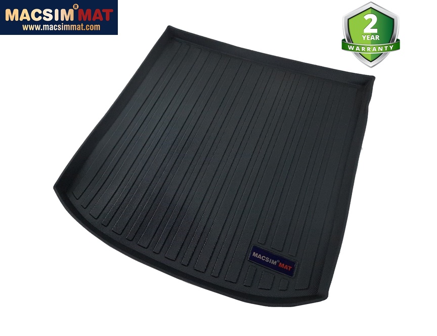 Thảm lót cốp xe ô tô Audi A4 2009-2017 nhãn hiệu Macsim chất liệu TPV cao cấp màu đen