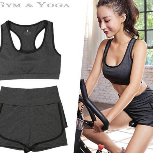 Bộ tập, Bộ đồ tập Gym, Yoga nữ chất thun chất đẹp co giản thoáng khí mã LM BT611