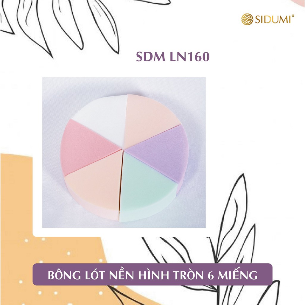 Bông lót nền Sidumi hình tròn 06 miếng/túi SDM LN160