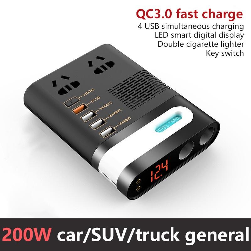 Ổ cắm chuyển đổi 12V sang 220V 24V đa năng cho xe hơi