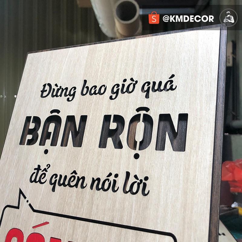 Tran gỗ TBIG - Tạo động lực mẫu câu "đừng bao giờ quá bận rộn để quên nói lời cám ơn"