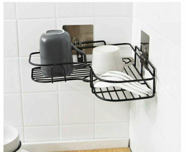 Kệ góc sắt dán tường siêu chắc